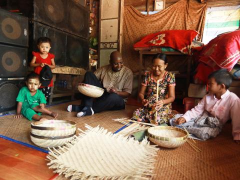 World Vision's Chief of Field Operations visits a family that benefitted from World Vision's programmes in Myanmar ahead of World Bank Annual Meetings